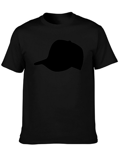 Black Hat Silhouette T-Shirt | Casual Graphic Tee