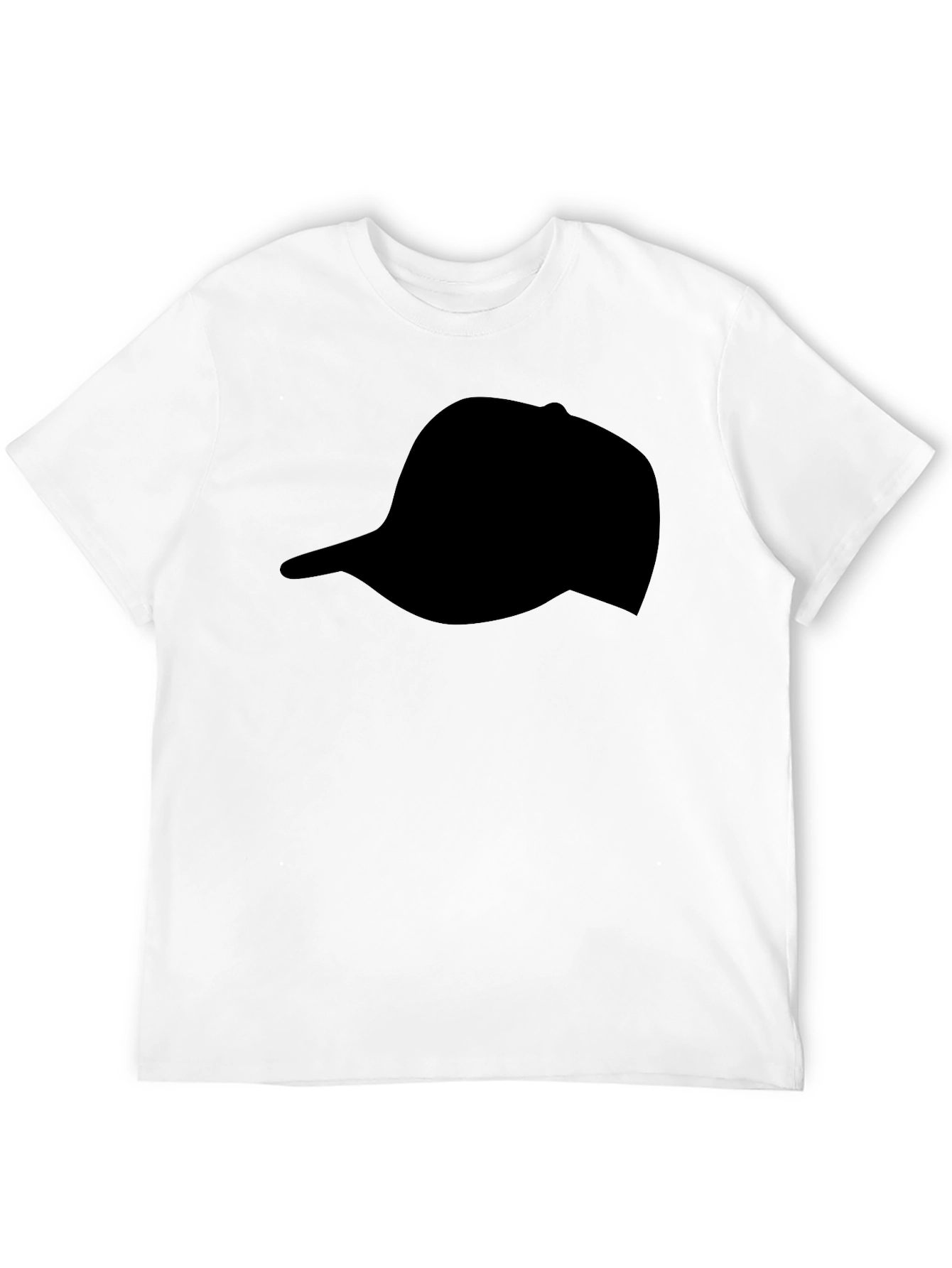 Black Hat Silhouette T-Shirt | Casual Graphic Tee