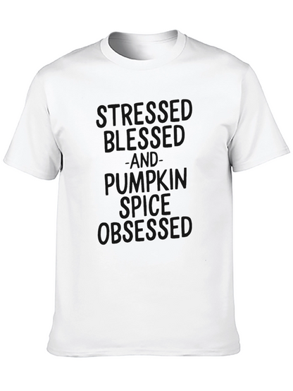 Stressed Blessed Pumpkin Spice Obsessed T-Shirt
