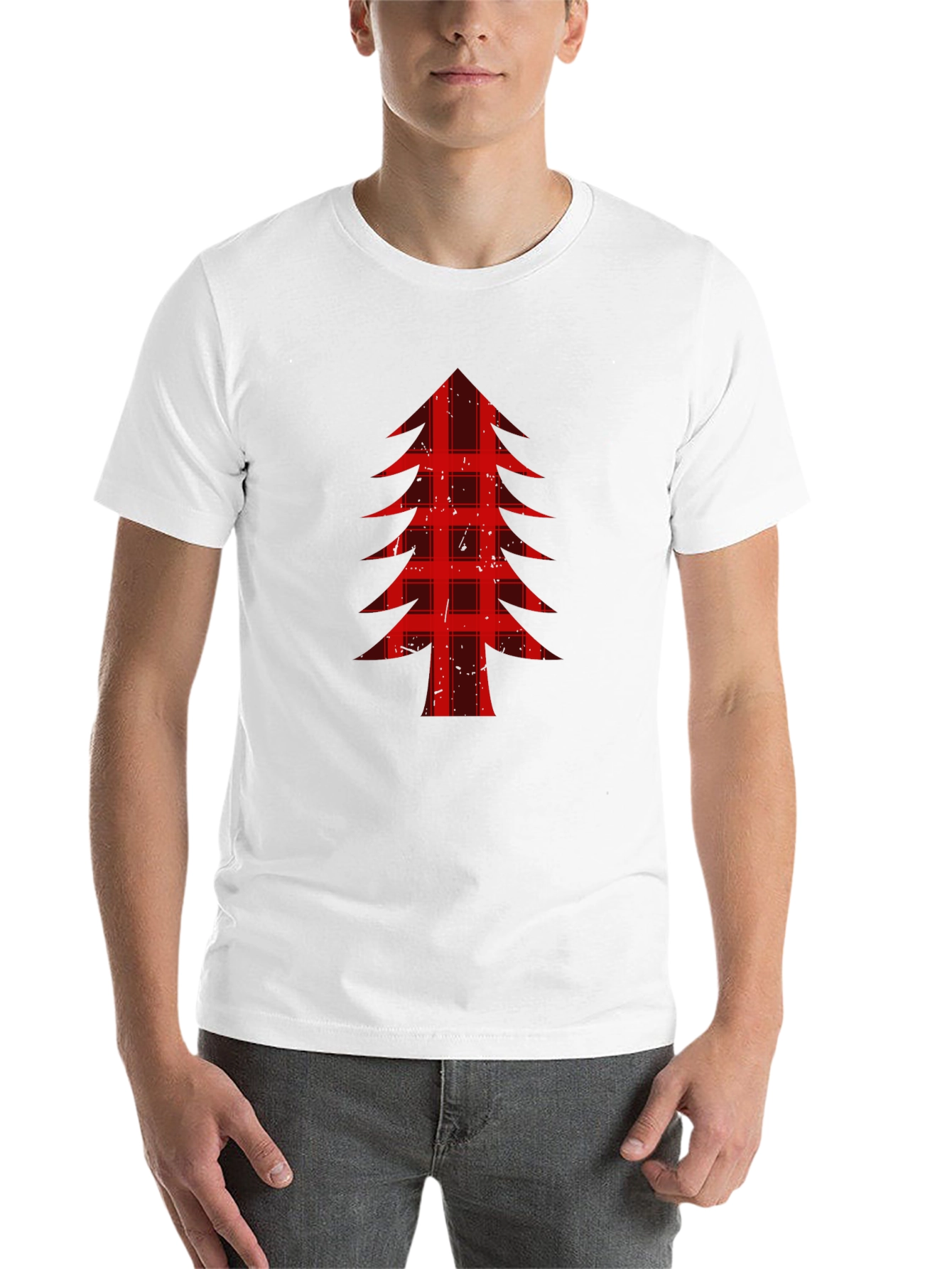 Buffalo Plaid Christmas Tree Graphic Tee