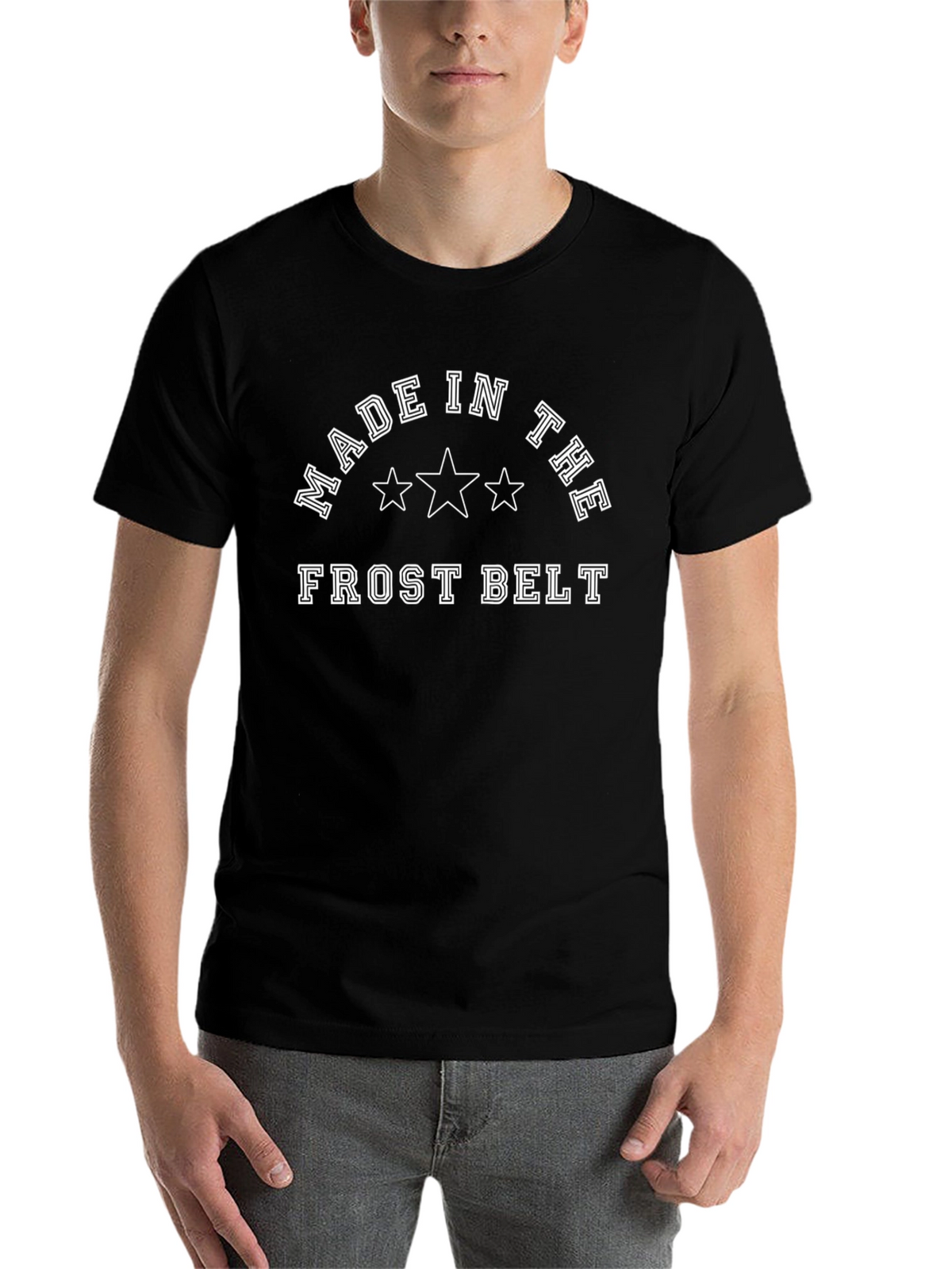 Frost Belt Graphic Tee - Black Crew Neck