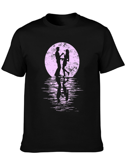 Romantic Dance T-Shirt - Moonlit Silhouette Tee