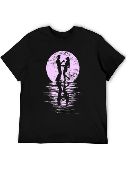 Romantic Dance T-Shirt - Moonlit Silhouette Tee