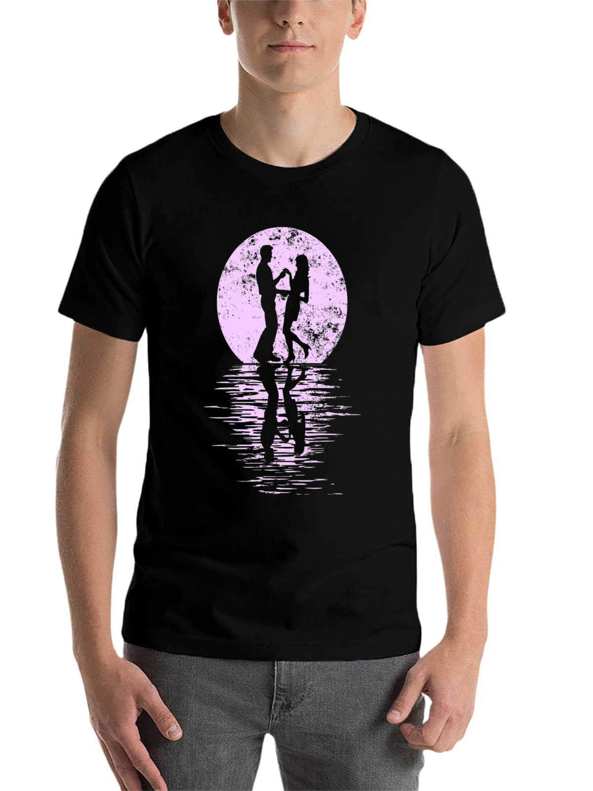 Romantic Dance T-Shirt - Moonlit Silhouette Tee