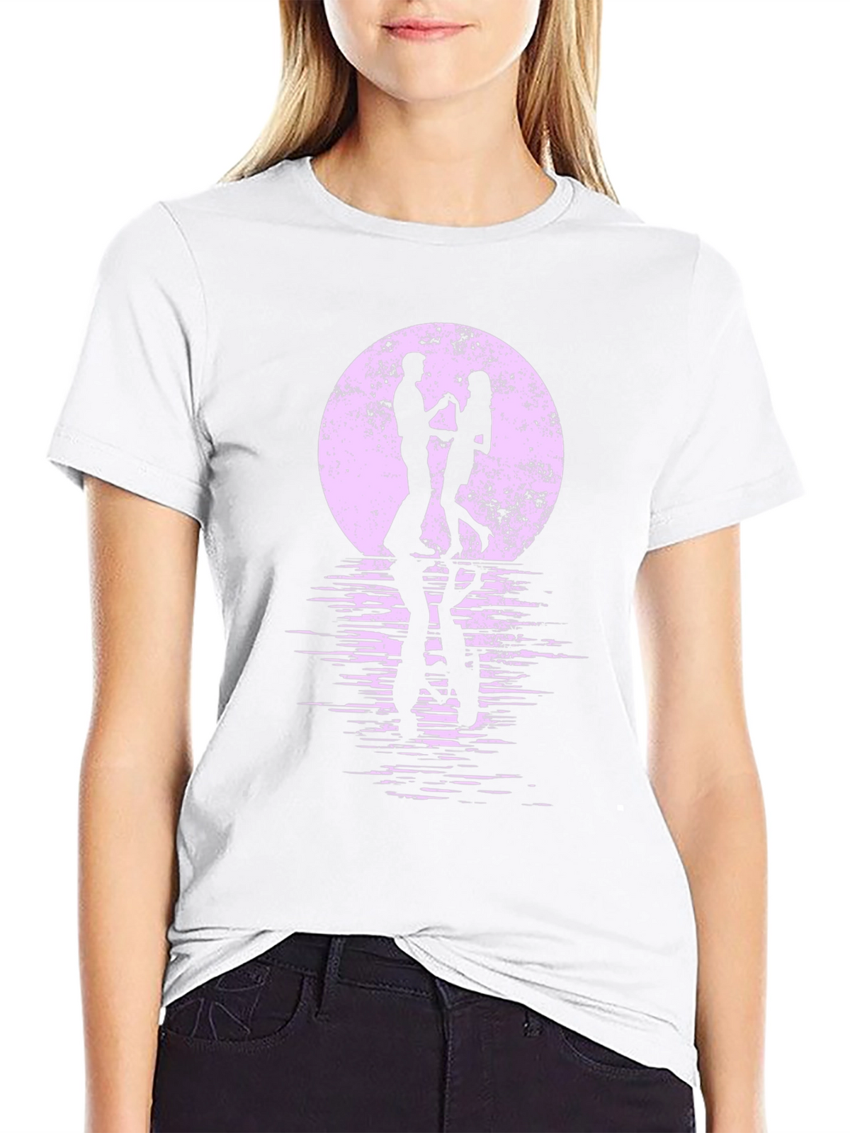 Romantic Dance T-Shirt - Moonlit Silhouette Tee