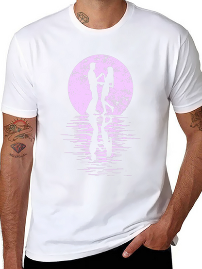 Romantic Dance T-Shirt - Moonlit Silhouette Tee