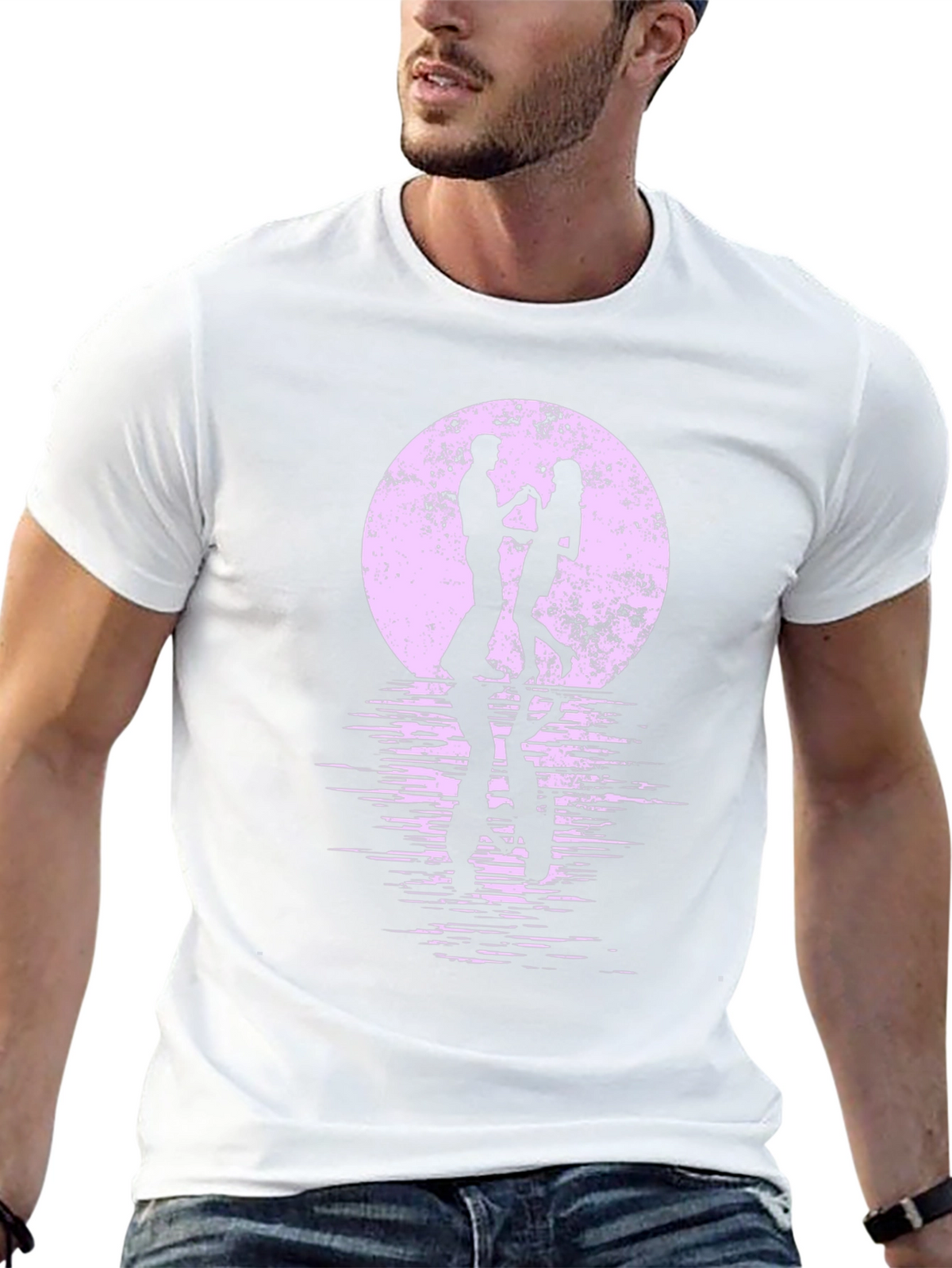 Romantic Dance T-Shirt - Moonlit Silhouette Tee
