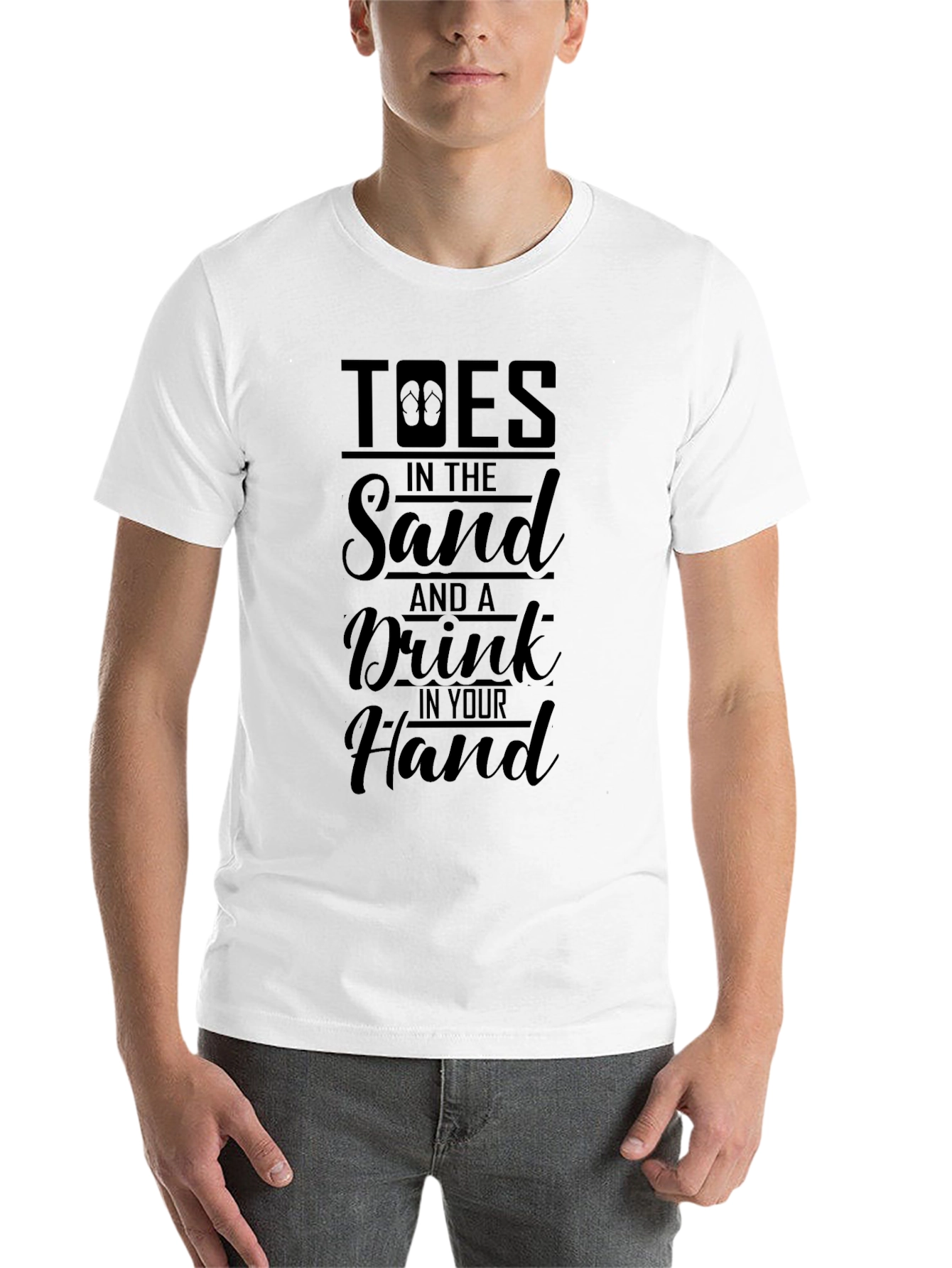 Toes in the Sand Black T-Shirt