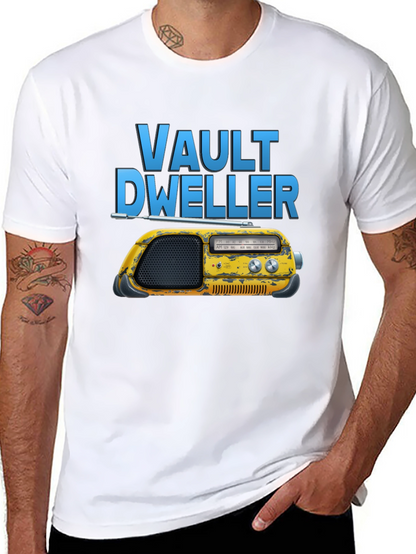Vault Dweller Radio T-Shirt - Black Cotton Tee