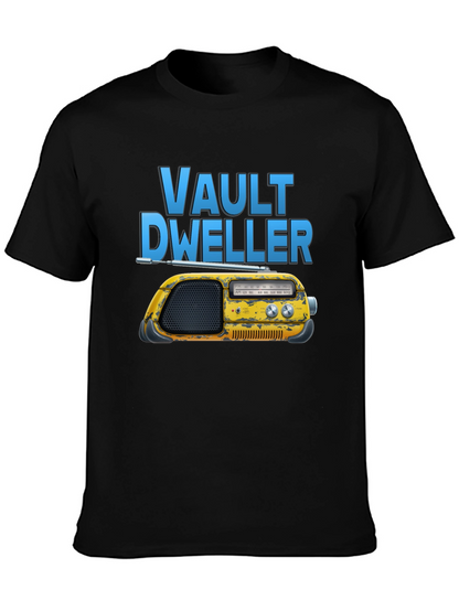 Vault Dweller Radio T-Shirt - Black Cotton Tee