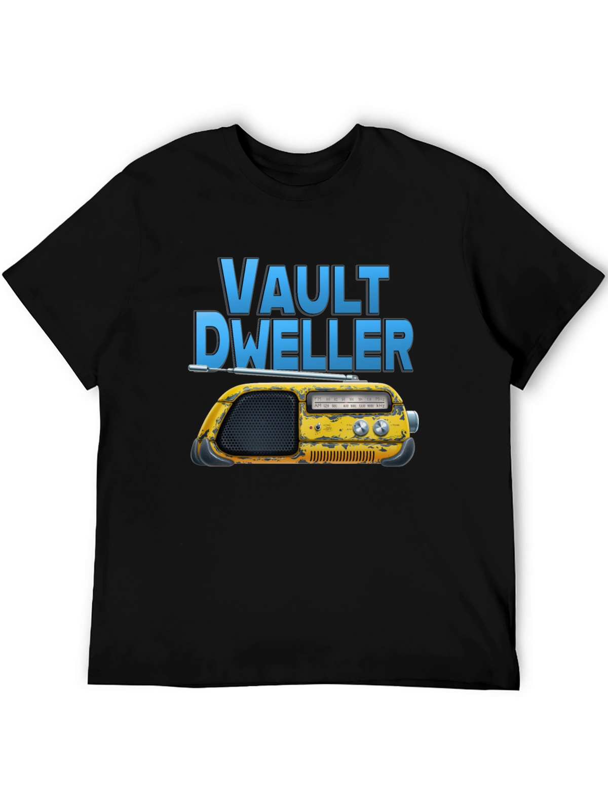 Vault Dweller Radio T-Shirt - Black Cotton Tee