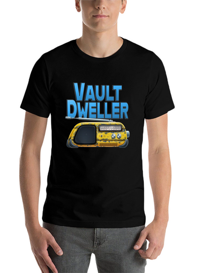 Vault Dweller Radio T-Shirt - Black Cotton Tee