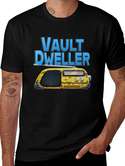 Vault Dweller Radio T-Shirt - Black Cotton Tee