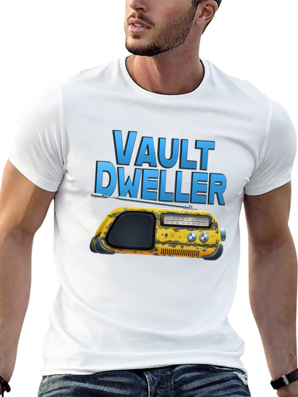 Vault Dweller Radio T-Shirt - Black Cotton Tee