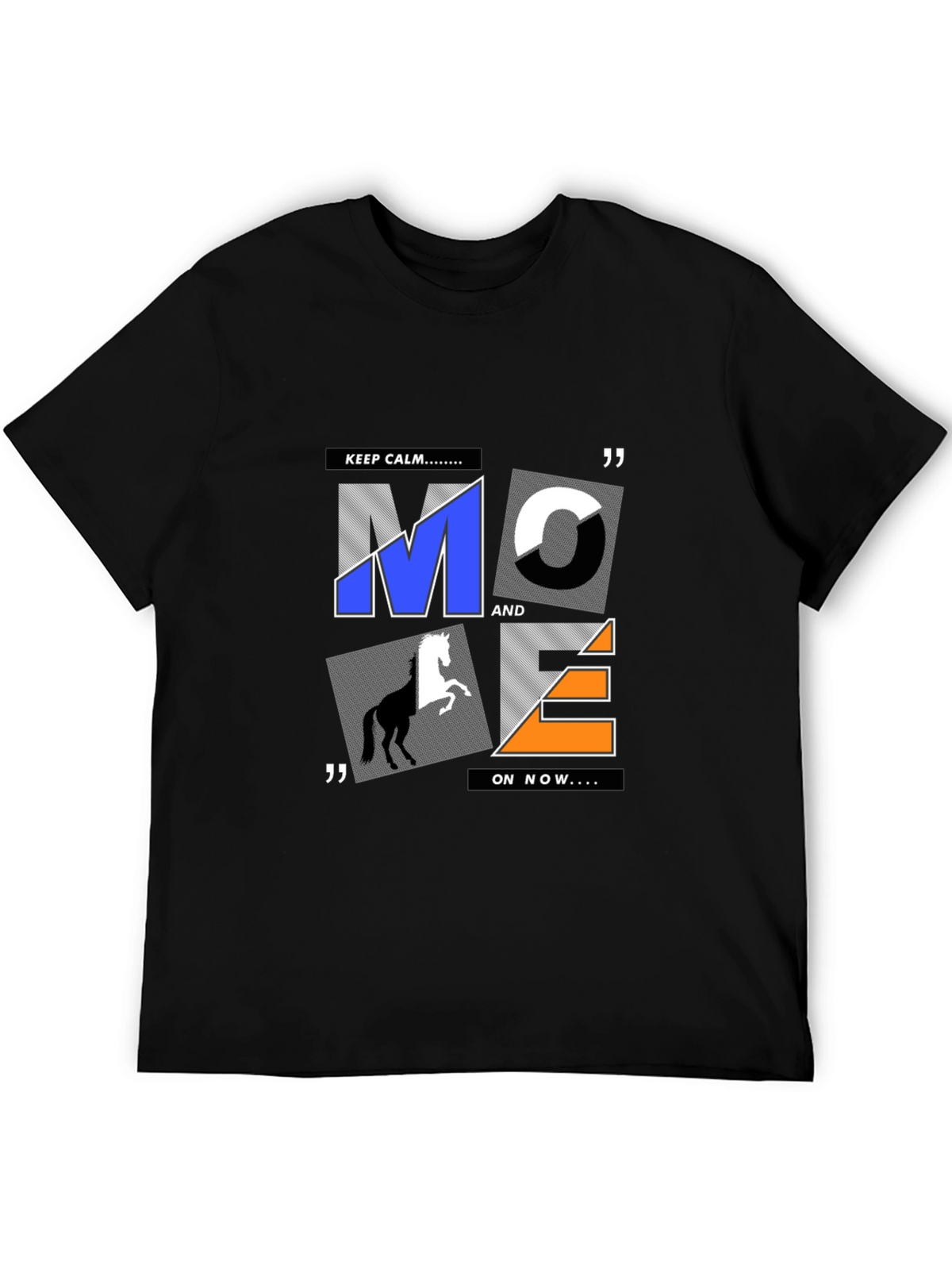 Graphic Print Mens T-Shirt - Black
