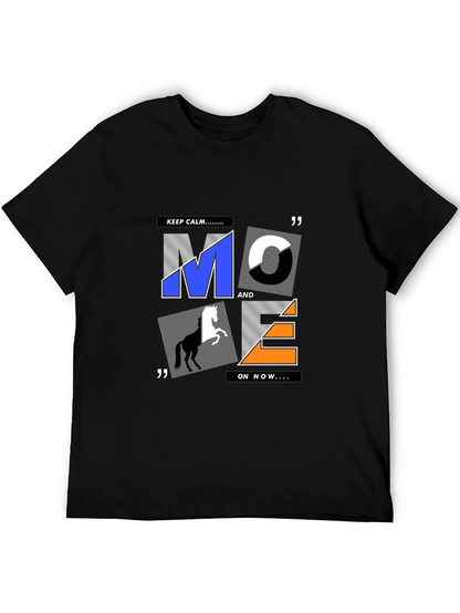 Graphic Print Mens T-Shirt - Black