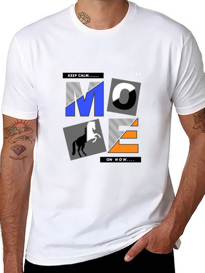 Graphic Print Mens T-Shirt - Black
