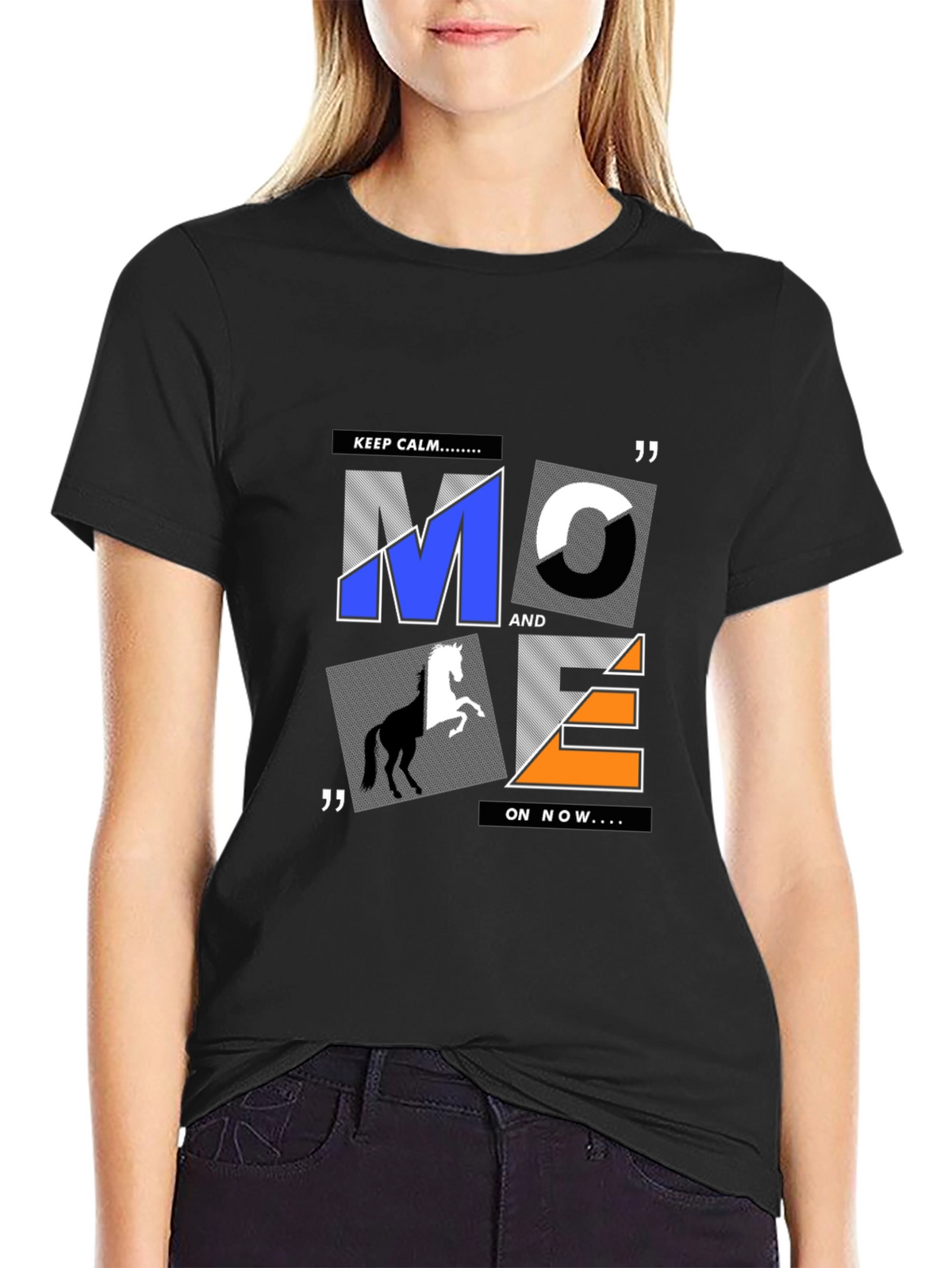 Graphic Print Mens T-Shirt - Black