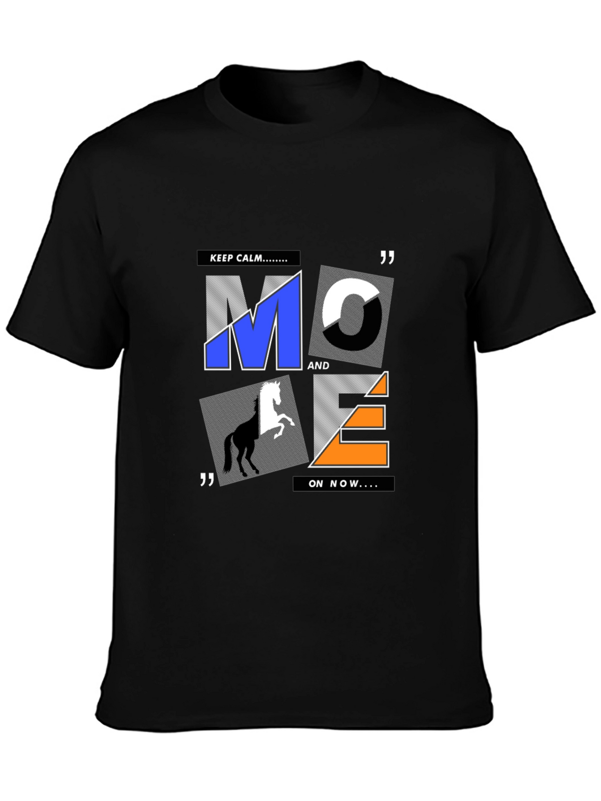 Graphic Print Mens T-Shirt - Black