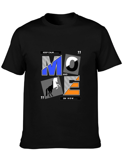 Graphic Print Mens T-Shirt - Black