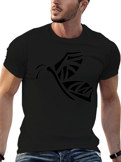 Tribal Butterfly Graphic Black T-Shirt