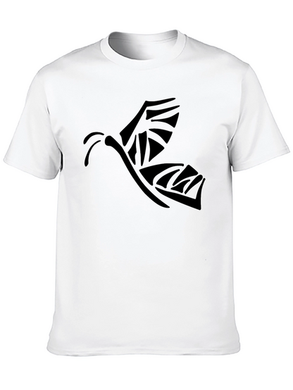 Tribal Butterfly Graphic Black T-Shirt