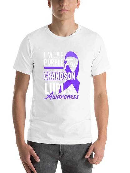 Purple Lupus Awareness Grandson T-Shirt