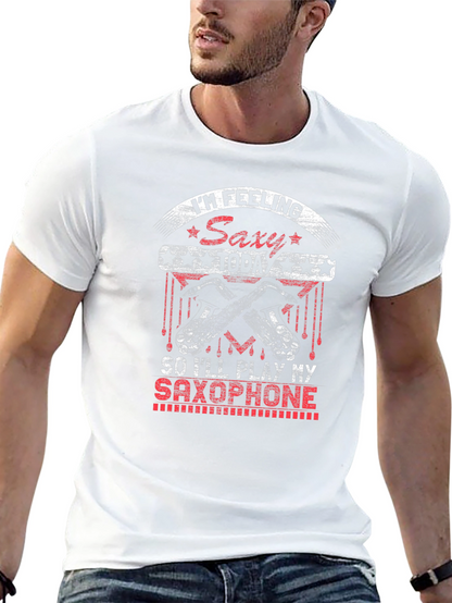 Saxy Saxophone Player Black T-Shirt