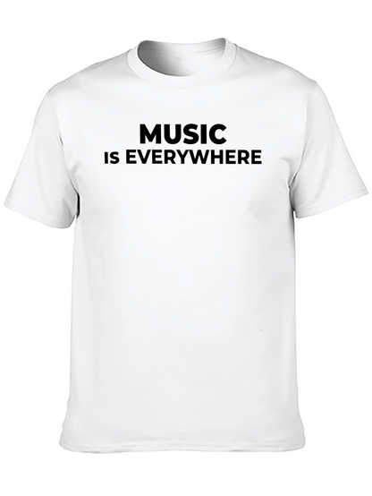 Music Is Everywhere Black Graphic Tee