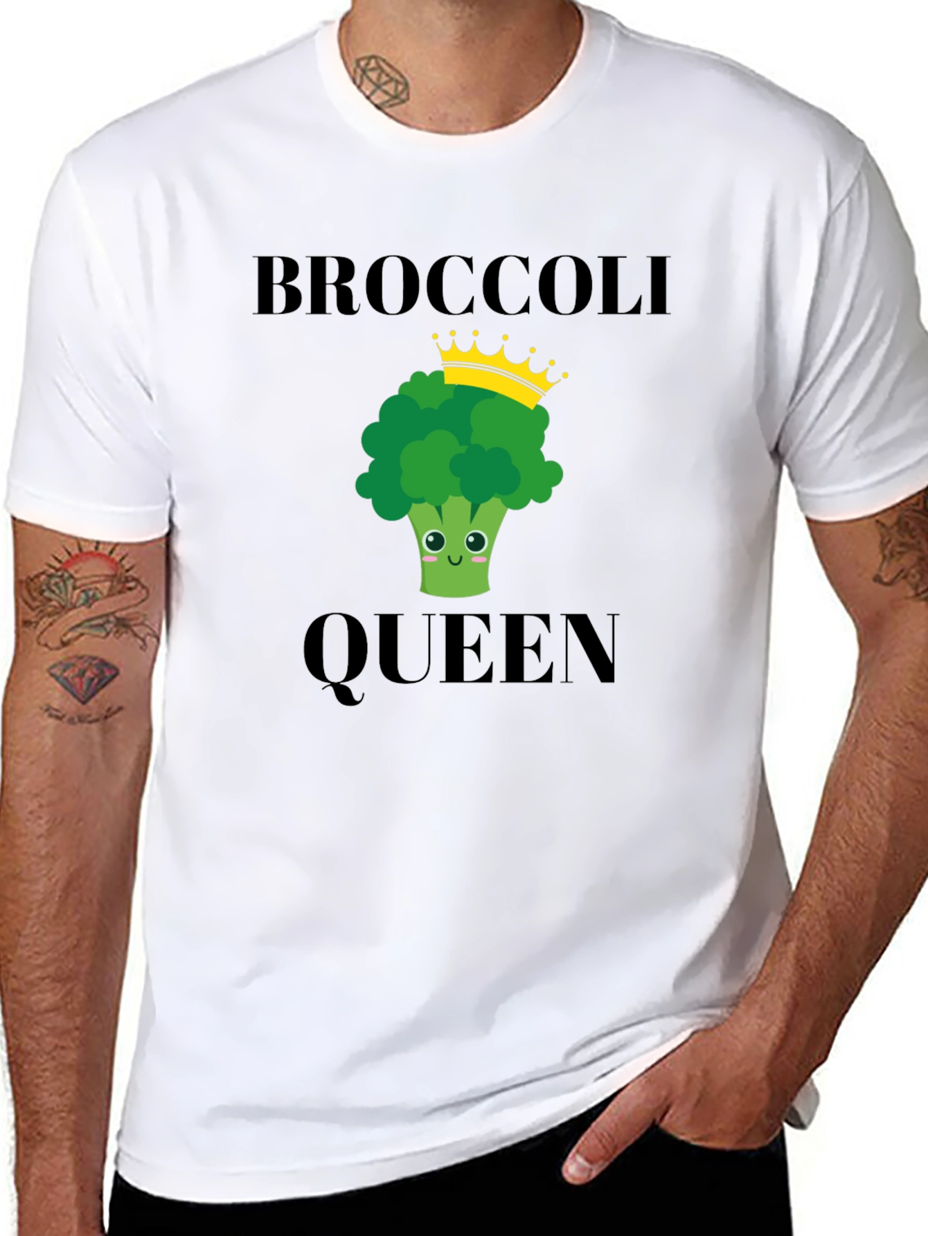 Broccoli Queen T-Shirt - Funny Vegetarian Tee