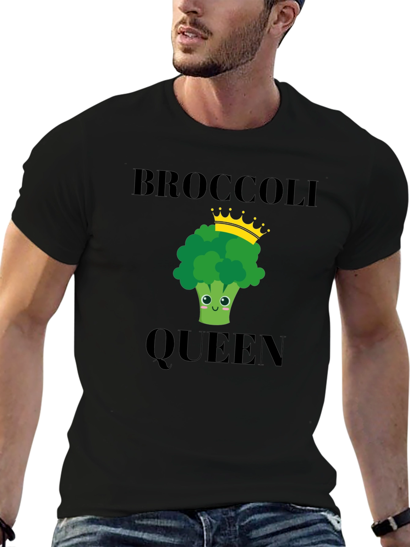 Broccoli Queen T-Shirt - Funny Vegetarian Tee