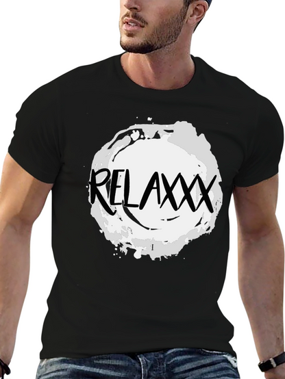 Relaxxx Black T-Shirt - Casual Graphic Tee