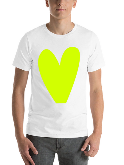 Bold Heart Graphic Tee - Black Cotton Casual Shirt