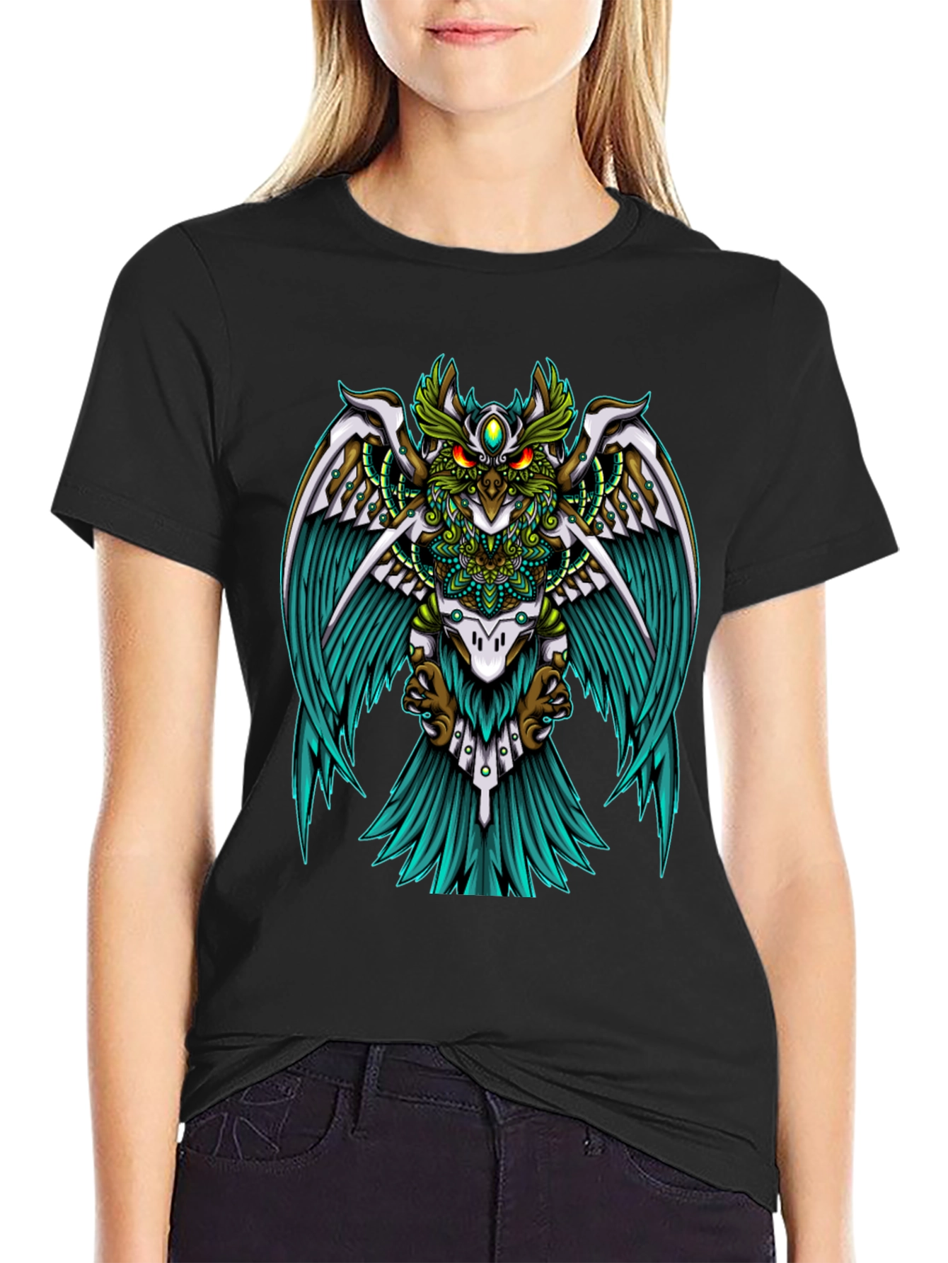 Mystic Owl Graphic Tee - Unisex Black T-Shirt