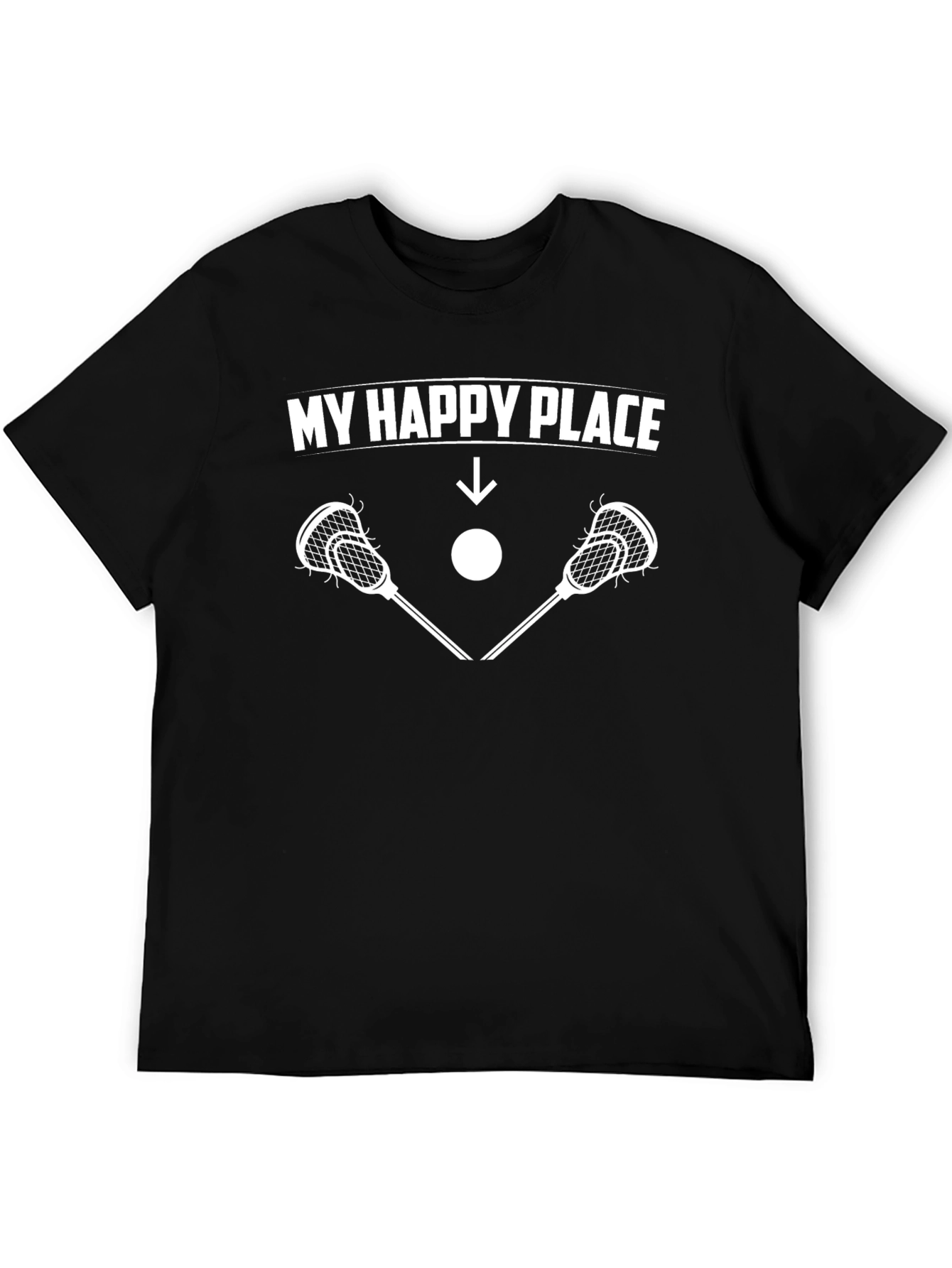 My Happy Place Lacrosse T-Shirt - Black