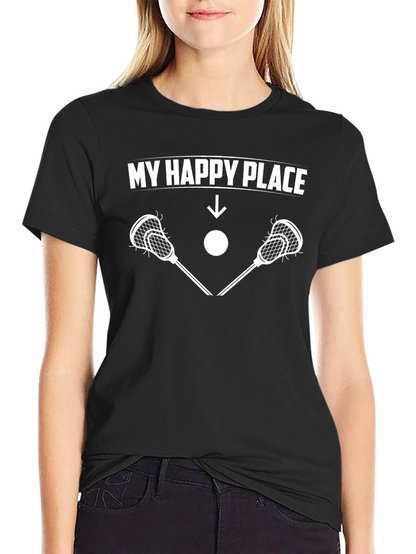 My Happy Place Lacrosse T-Shirt - Black