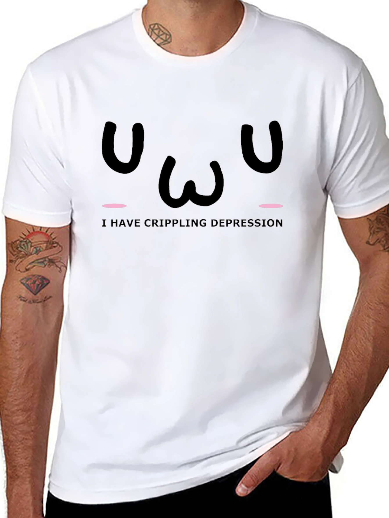 Crippling Depression T-Shirt - Black Graphic Tee