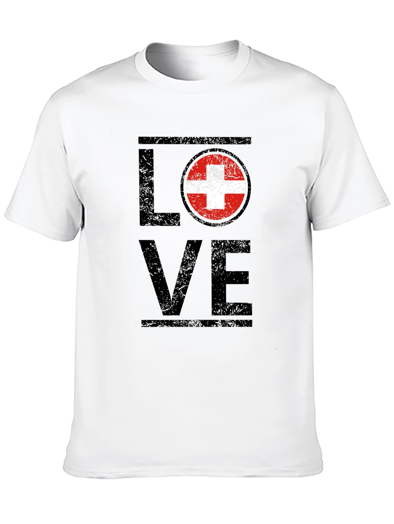 Love Switzerland T-Shirt Swiss Flag Graphic Tee
