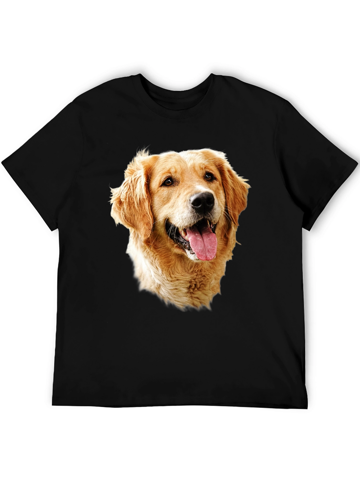 Golden Retriever Dog Graphic Tee - Black T-Shirt