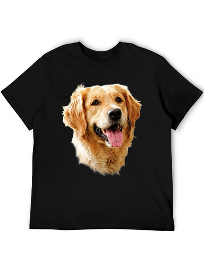 Golden Retriever Dog Graphic Tee - Black T-Shirt