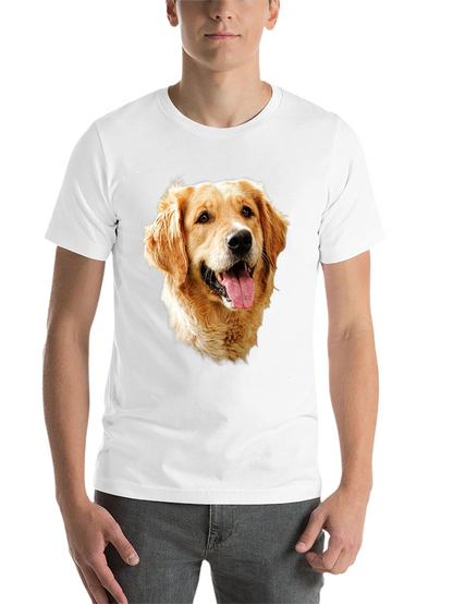 Golden Retriever Dog Graphic Tee - Black T-Shirt