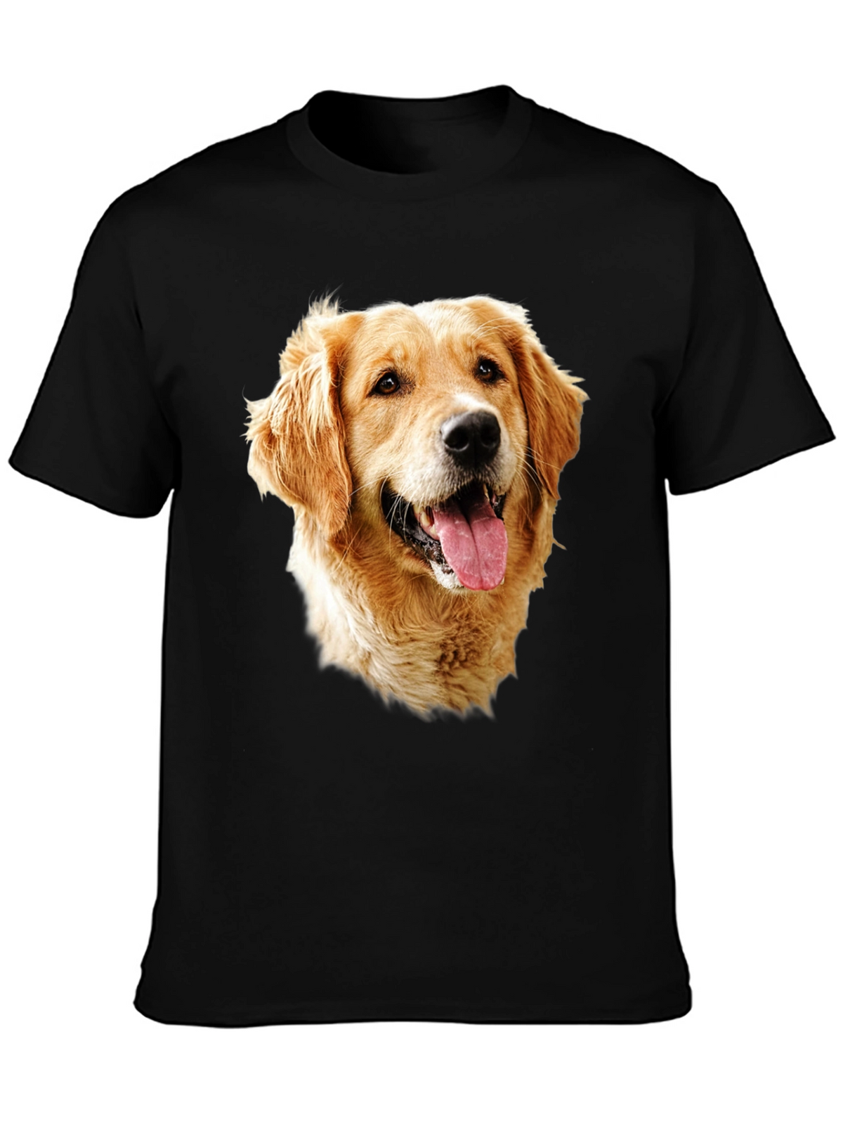 Golden Retriever Dog Graphic Tee - Black T-Shirt