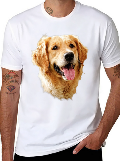 Golden Retriever Dog Graphic Tee - Black T-Shirt