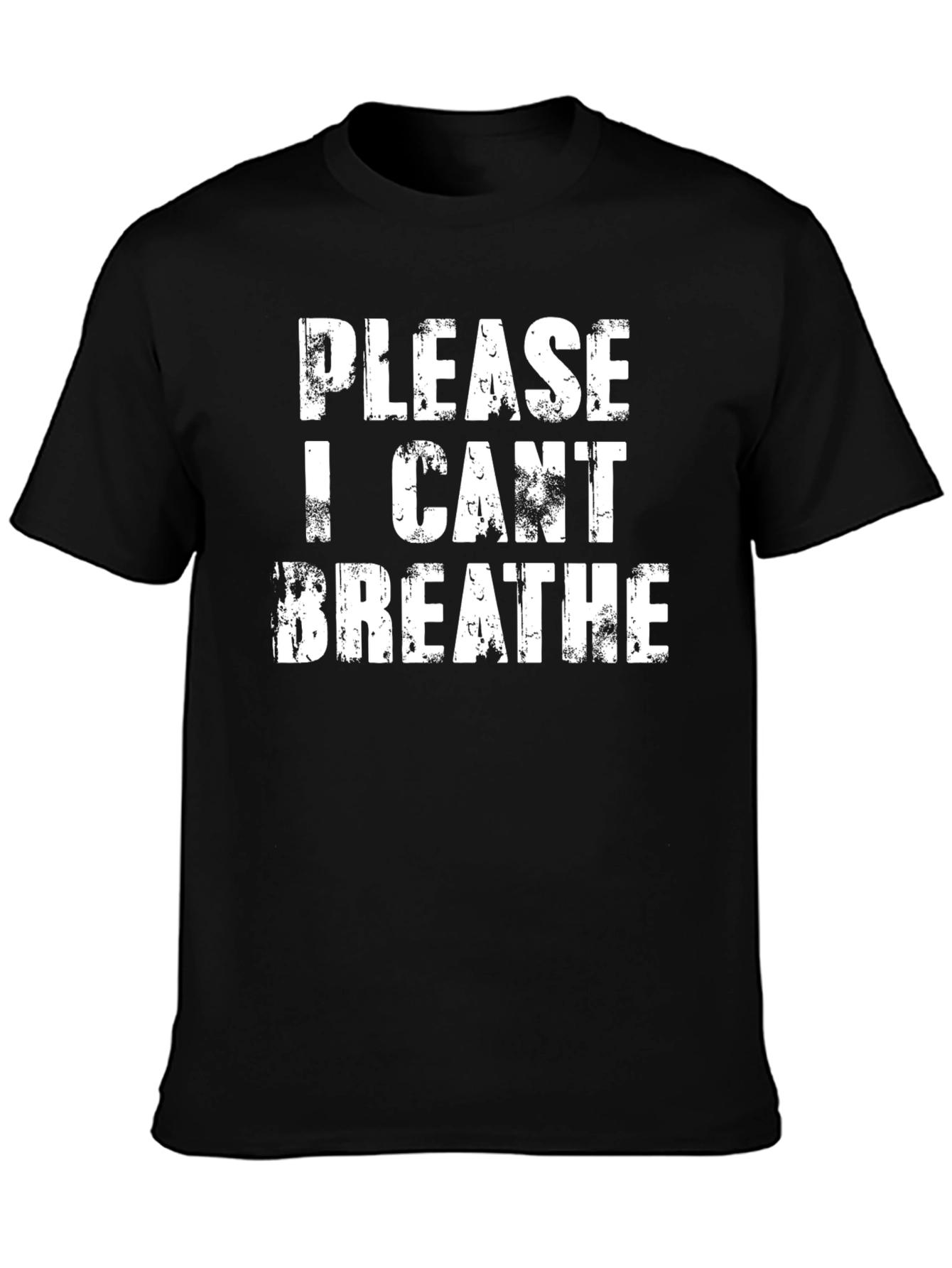 Distressed I Cant Breathe Black T-Shirt