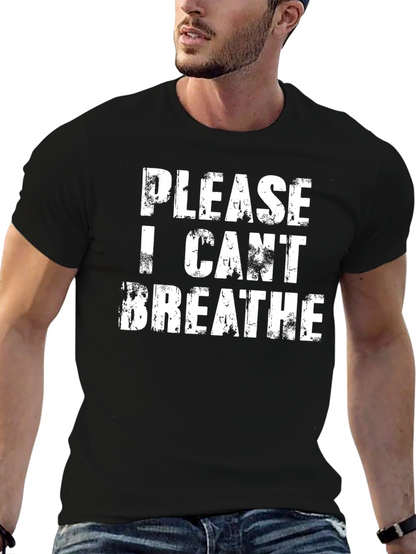 Distressed I Cant Breathe Black T-Shirt