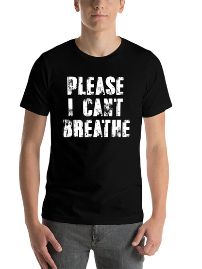 Distressed I Cant Breathe Black T-Shirt
