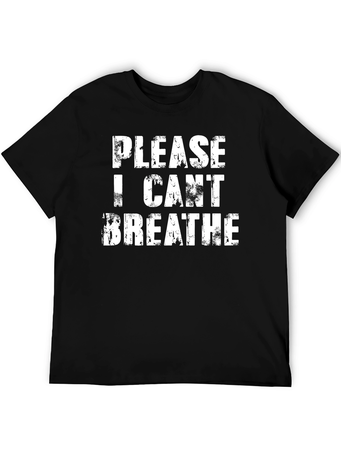 Distressed I Cant Breathe Black T-Shirt