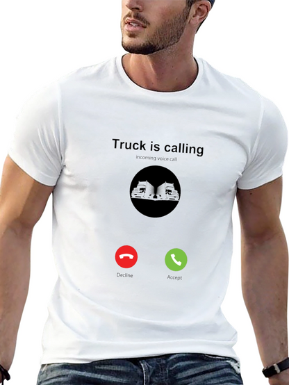 Truck Is Calling Black T-Shirt