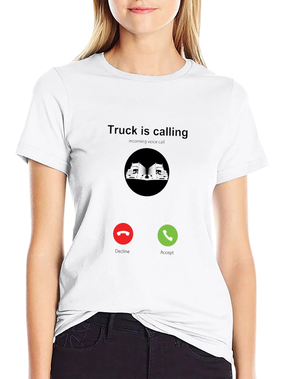 Truck Is Calling Black T-Shirt