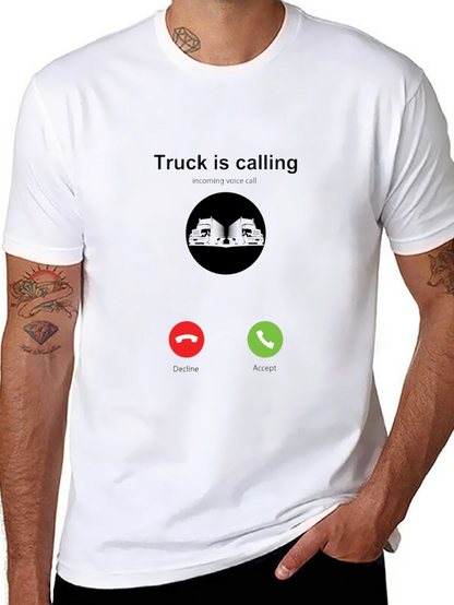 Truck Is Calling Black T-Shirt